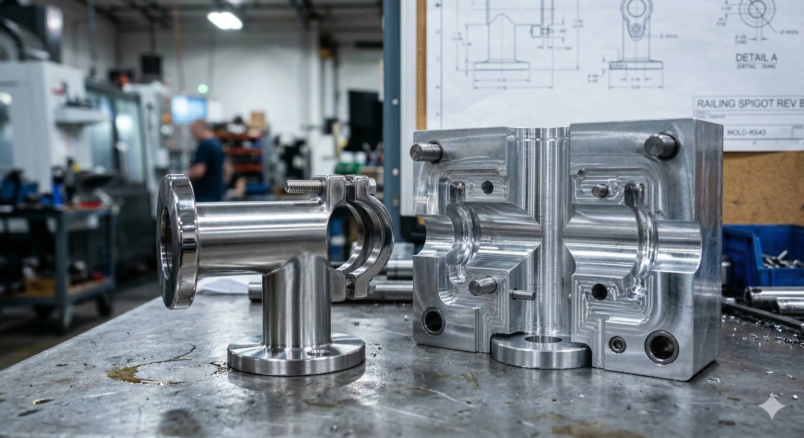 Custom OEM mould manufacturing with P20 H13 steel at Parry Mouldings
